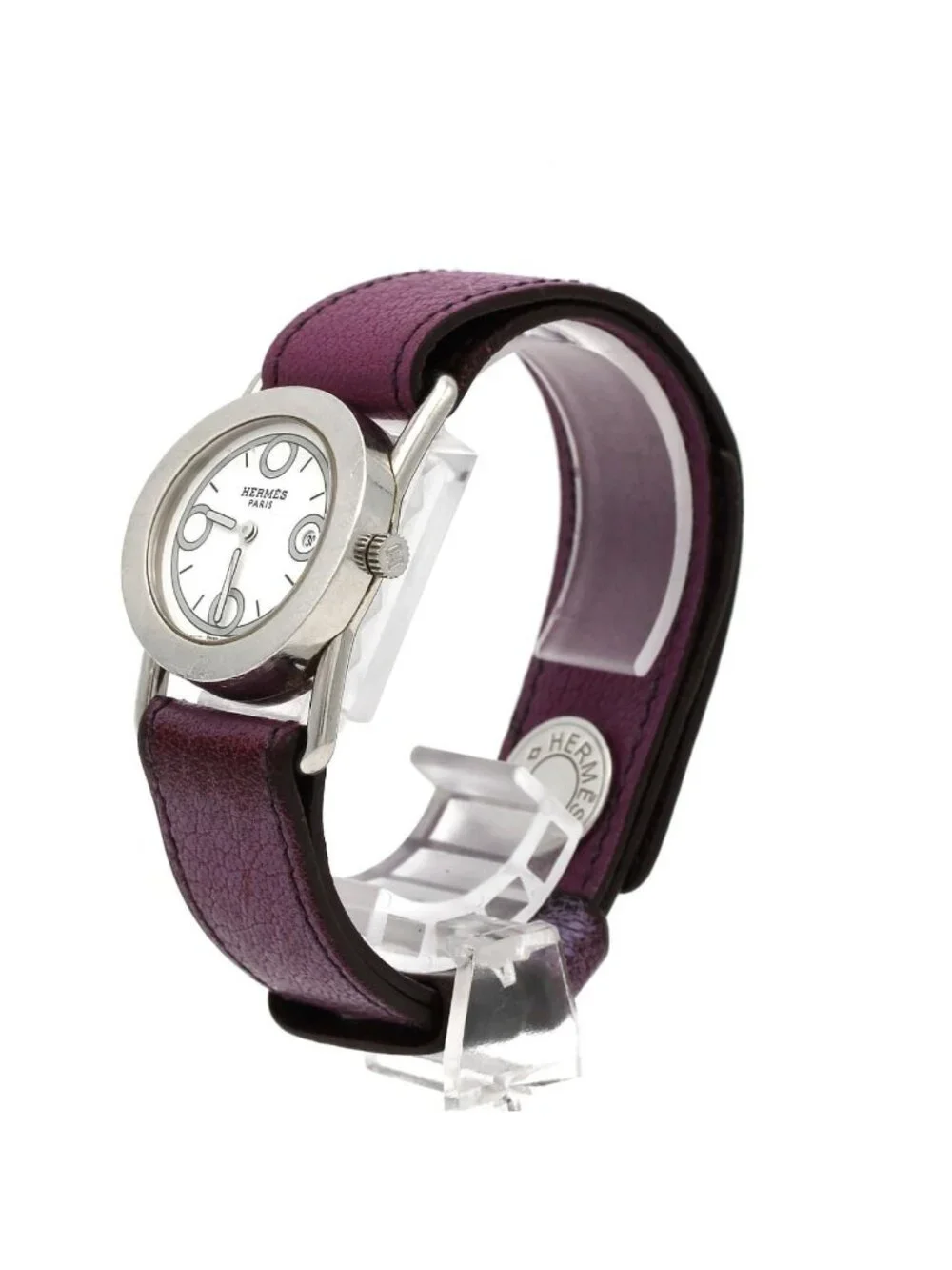 Hermes Barenia Rondo SS Quartz Watch